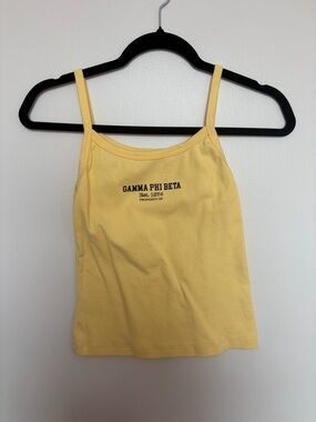Gamma Phi Beta Yellow Tank Top